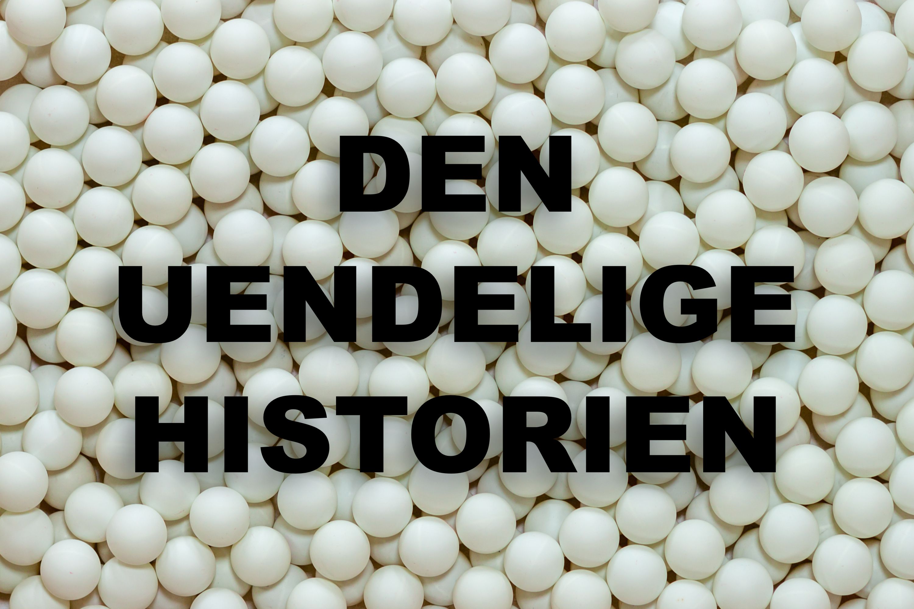 Bilde Den uendelige historien liggende sort tekst med skygge